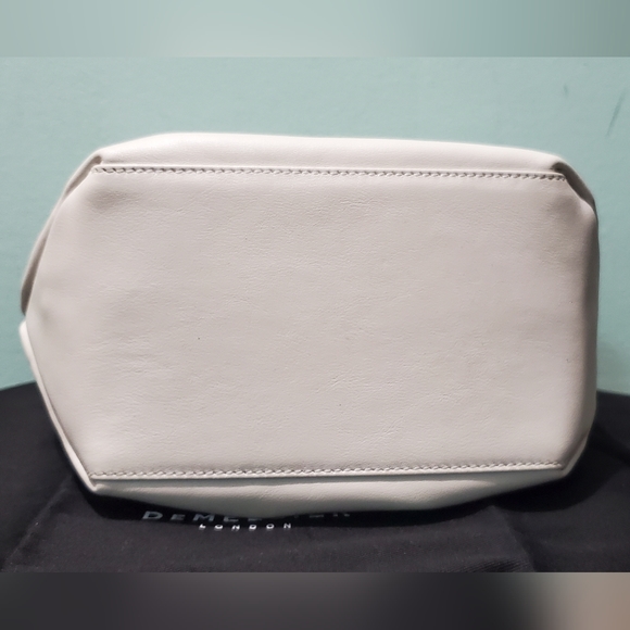 NEW DEMELLIER Mini Los Angeles Off White Smooth Leather Braid Tote Crossbody Bag - Picture 10 of 14